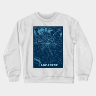 Lancaster - United States Peace City Map Crewneck Sweatshirt